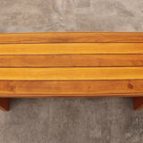 Modular beech set of two room dividers with benches, 1970 Italy