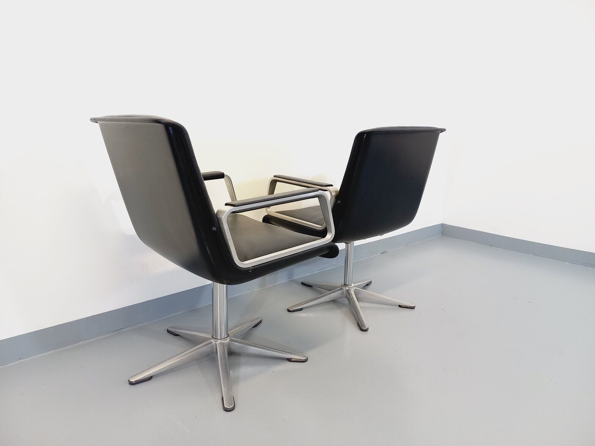 Pair of vintage office armchairs from the 60s and 70s by Wilkhahn