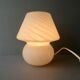Mushroom lamp in white opaline, Murano, 80s