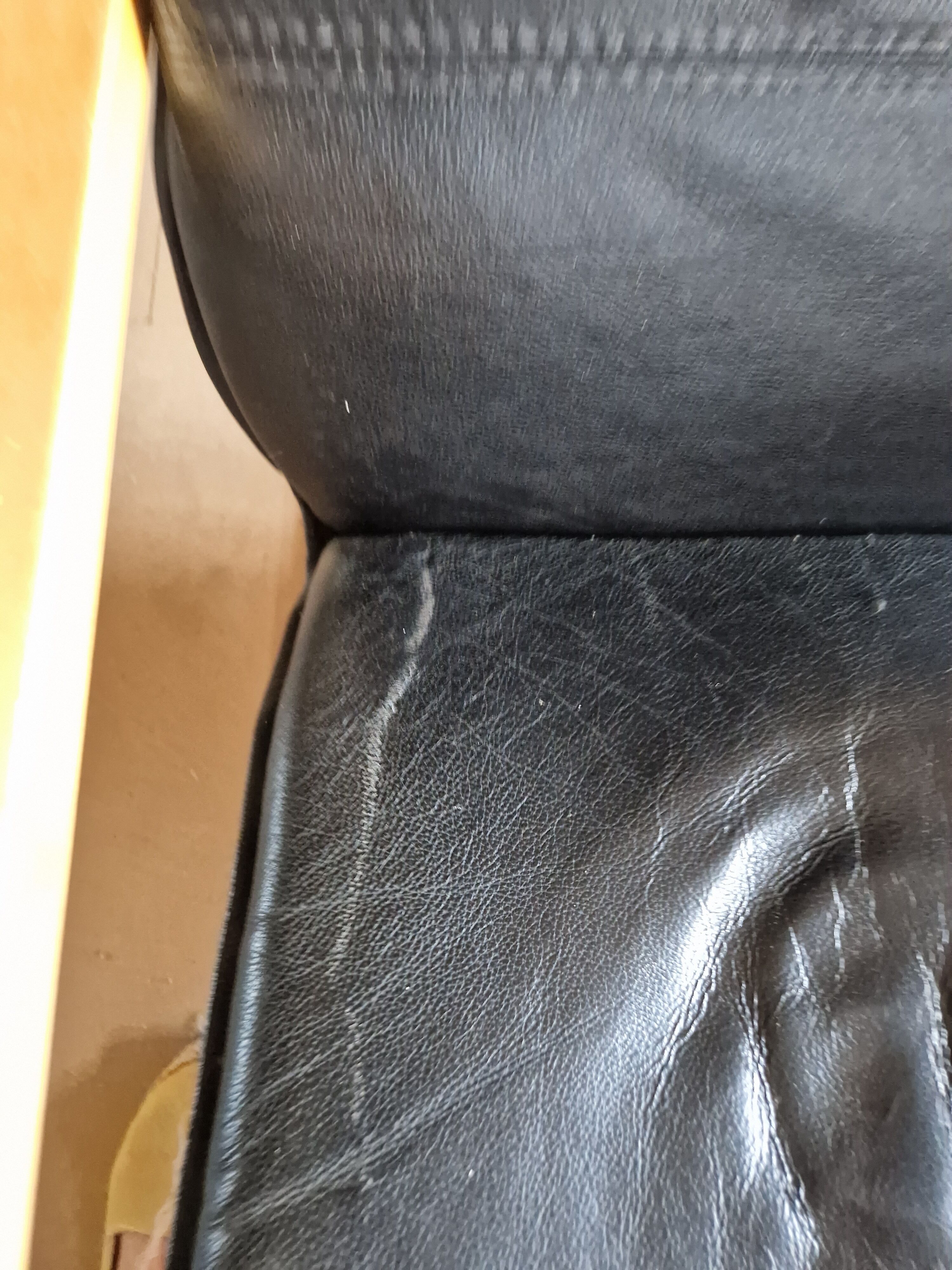 Pair armchairs ikea black leather