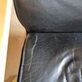 Pair armchairs ikea black leather