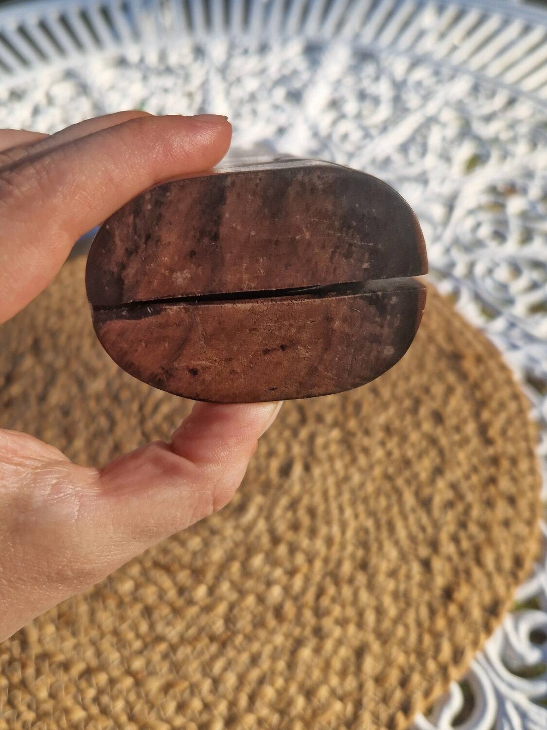 Jeu Awalé africain vintage en bois avec ses 48 graines