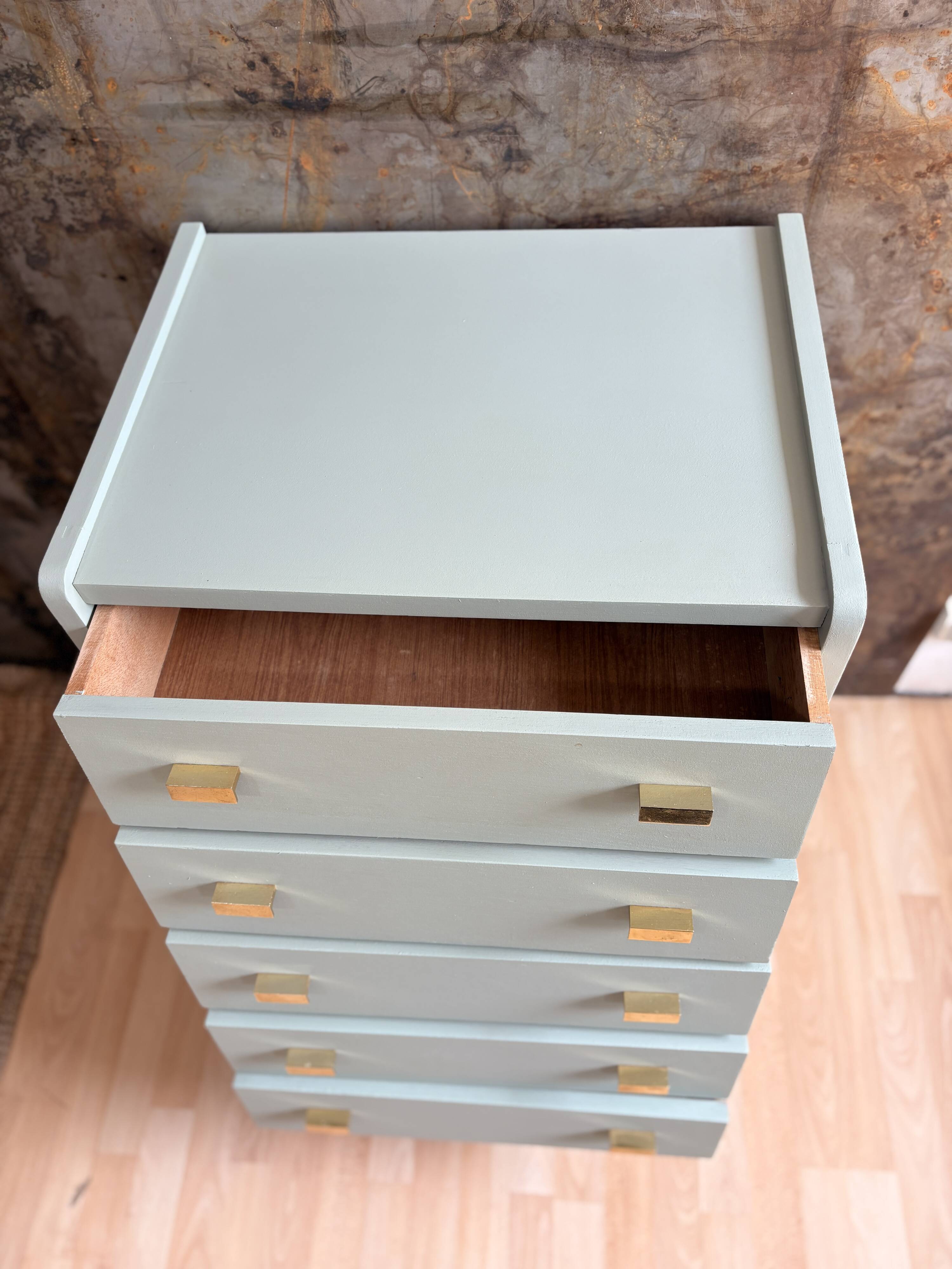 1940s green Luxembourg chest of drawers