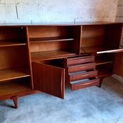 Vintage Scandinavian high row 50s 60s teak