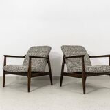 Pair of vintage armchairs GFM-64 by Edmund Homa, GFM, Poland, 1960s