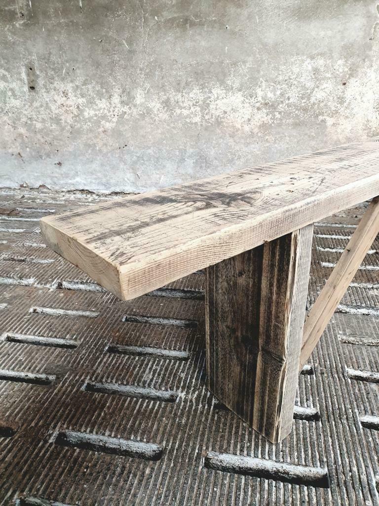 Old bench sidetable pine bench