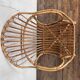 Fauteuil bohème shabby chic en rotin bambou 1950