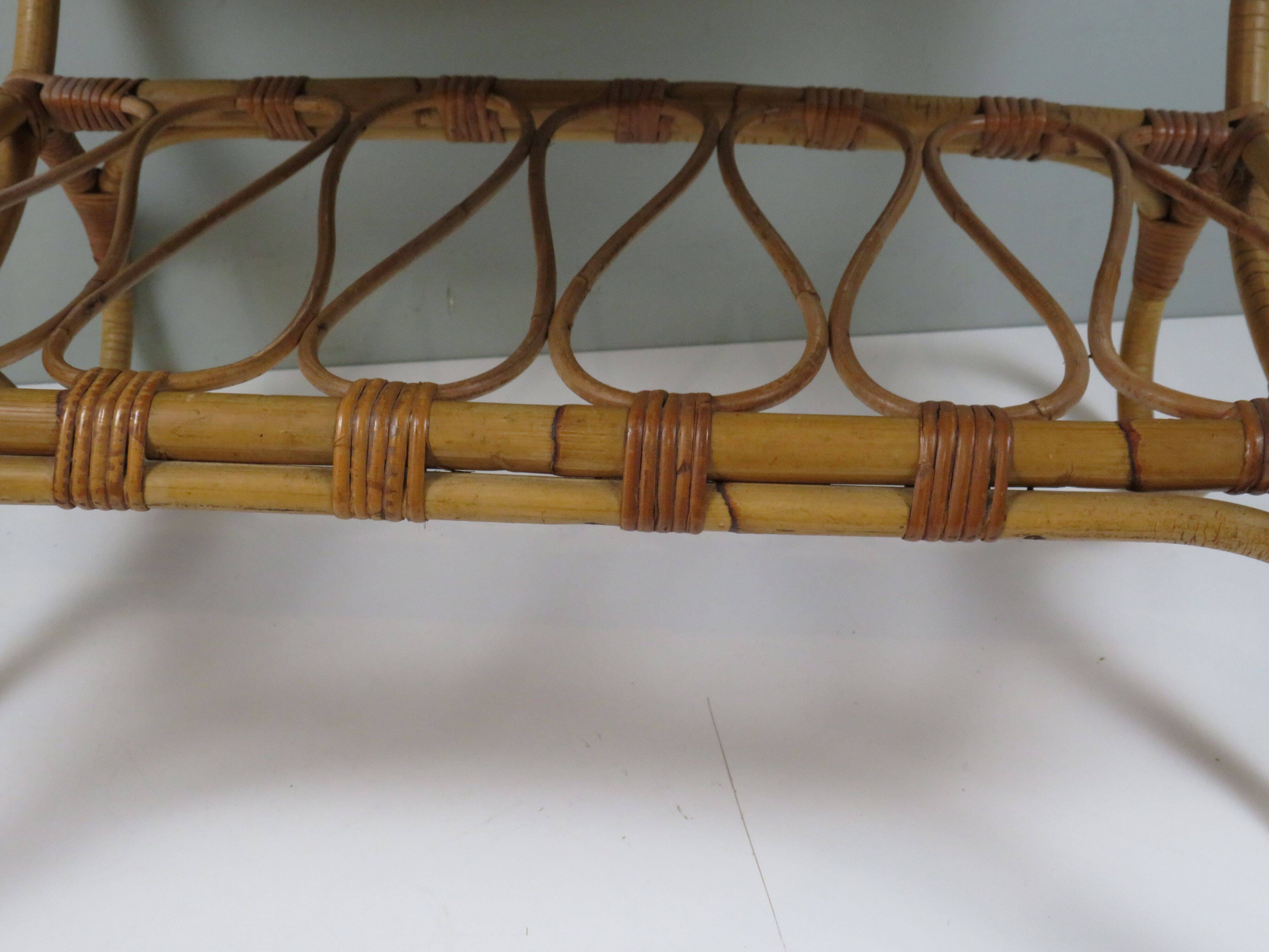 Vintage bamboo coffee table, Rohe Noordwolde, 1960s/70s