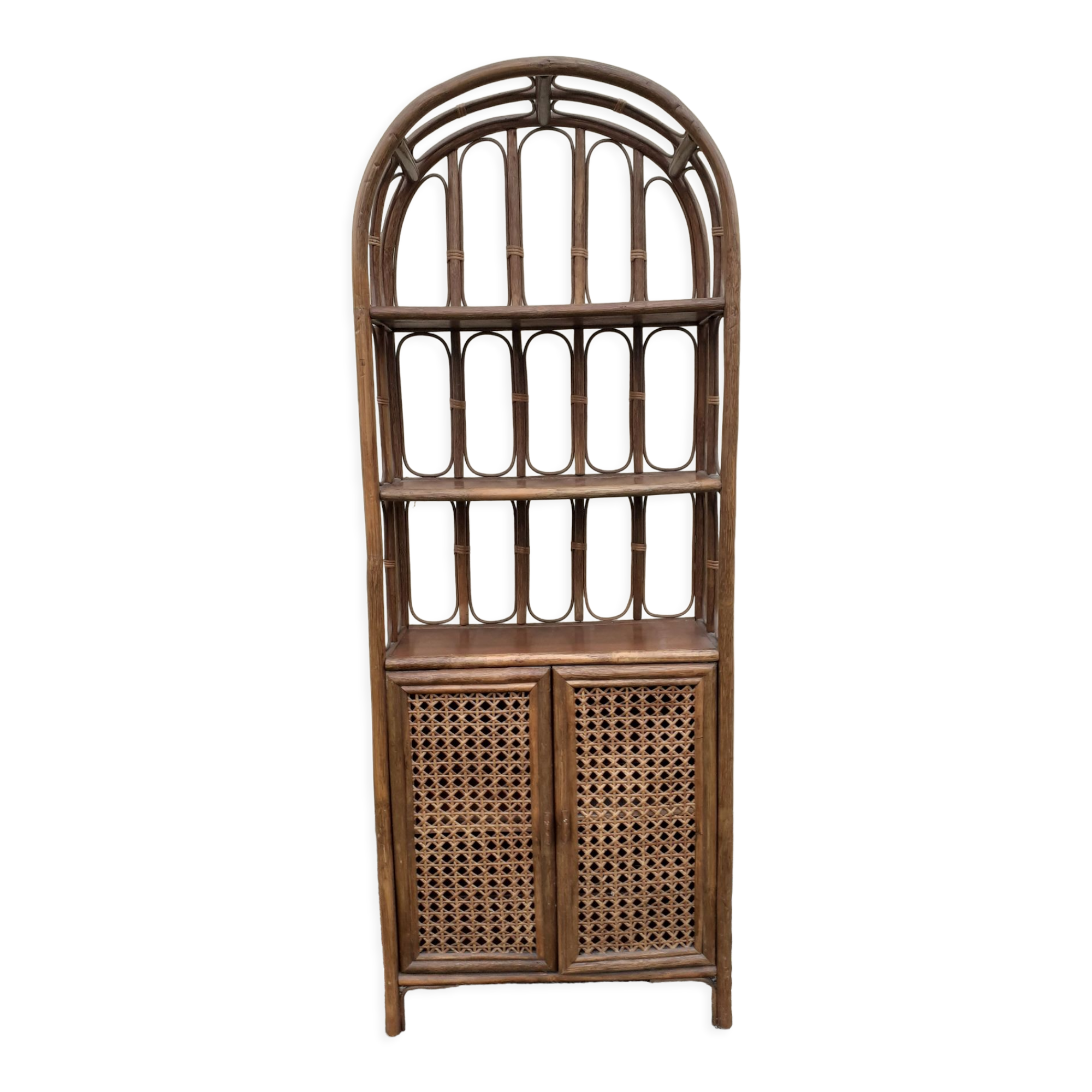 Rattan shelf