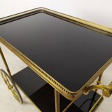 Vintage golden brass rolling service