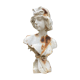 Old garden bust in cast iron troubadour early twentieth century