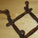 Vintage wall rack with braces