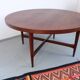 Vintage teak coffee table in 60s-70s style, retro style.