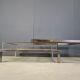 Table basse vintage à plateau coulissant, années 1970