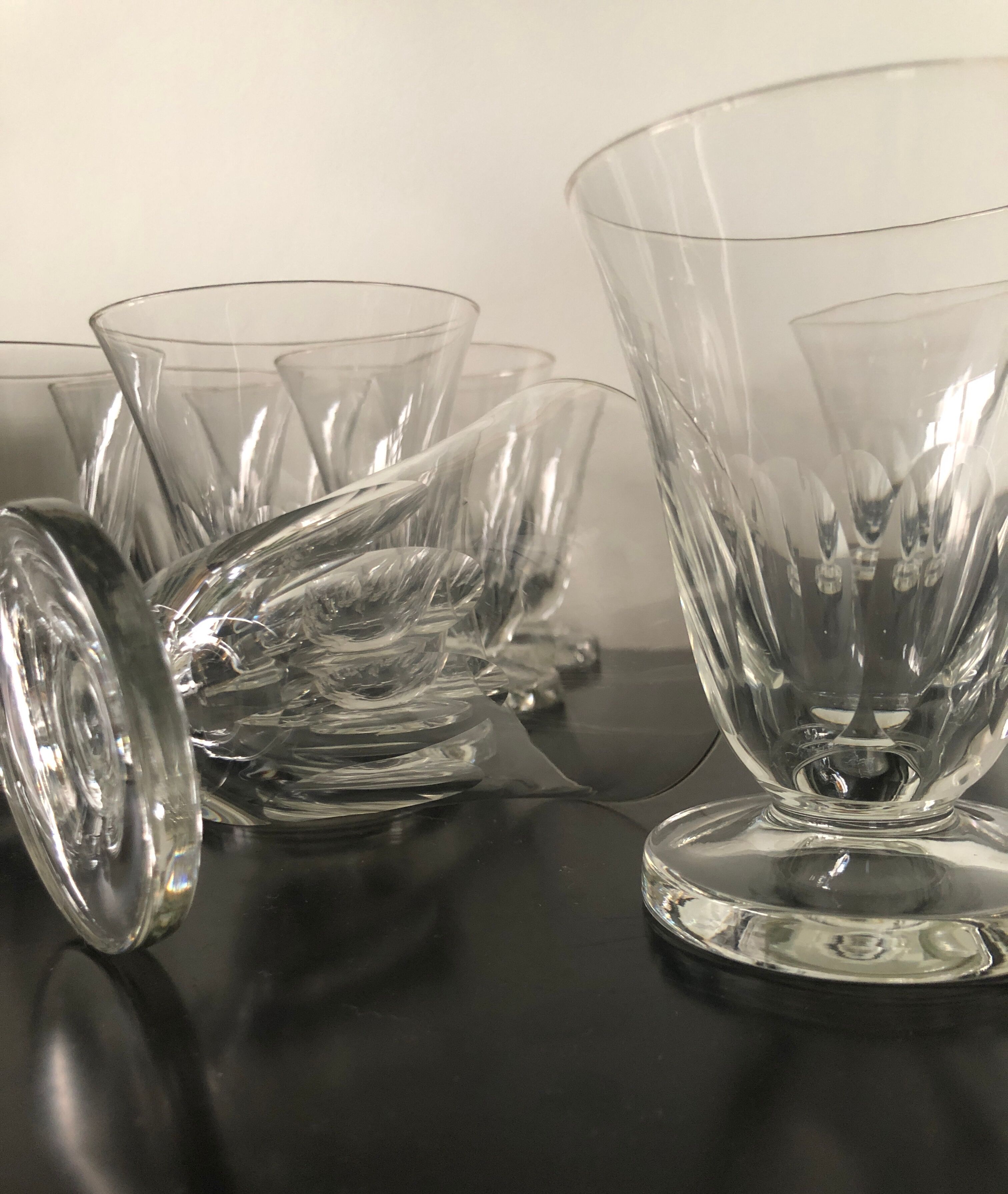 10 crystal water glasses