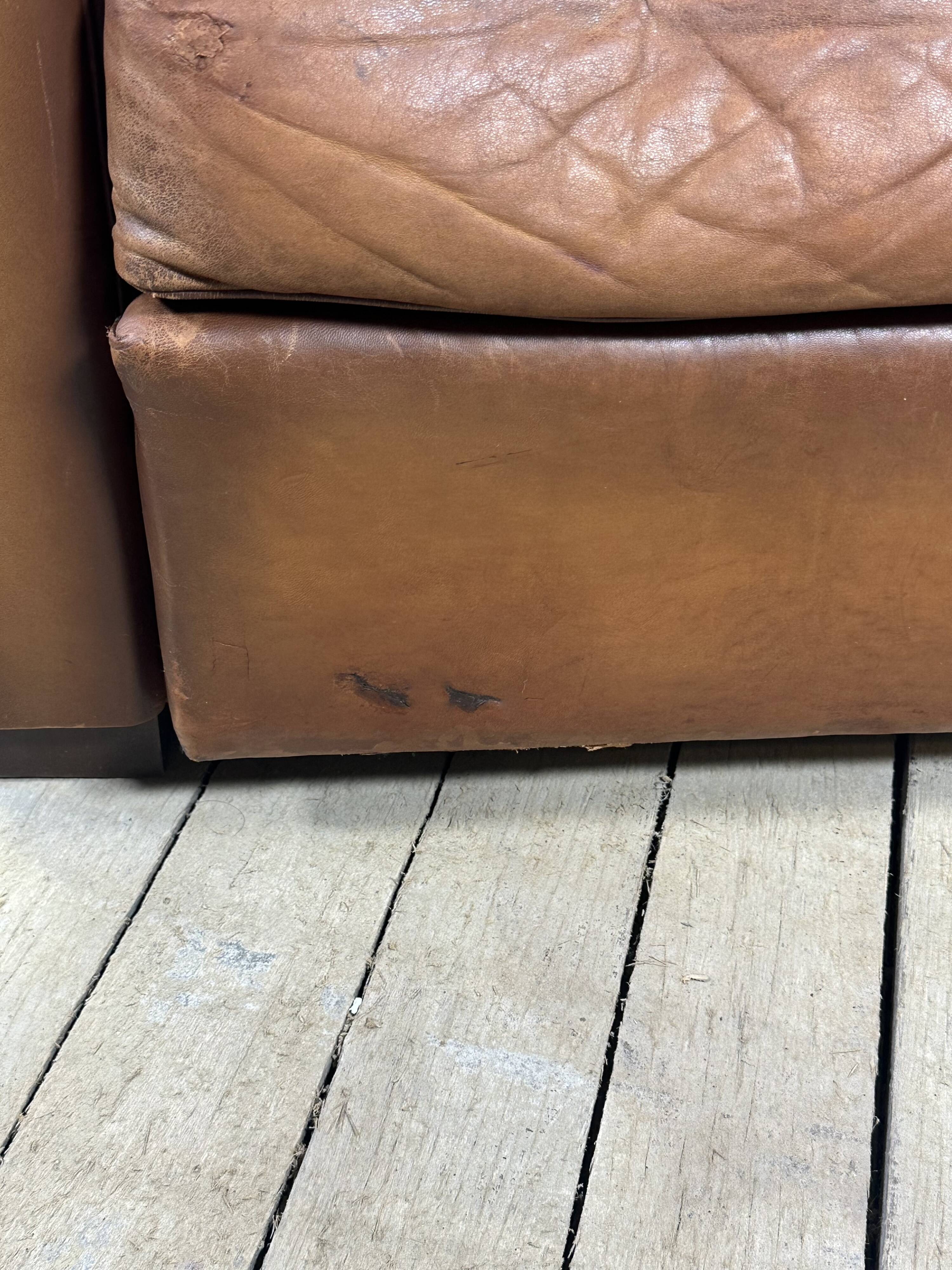 Vintage Leather Club Armchair from the 1950s