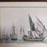 Engraving "Bremond on the port at the corner of Reboul"