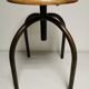 Set of 3 vintage stools of industrial style, medical office