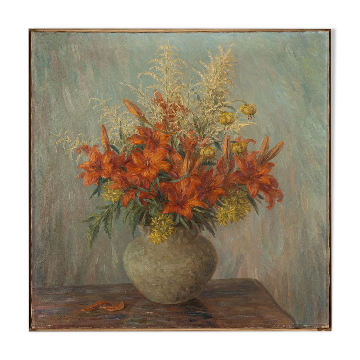 Red Lilies, Oil on Canvas, 74 x 74 cm