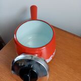 Enamelled red coffee maker