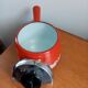 Enamelled red coffee maker
