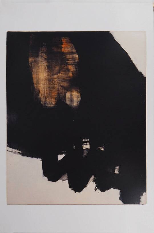 Museum Poster - Pierre Soulages - The Beyond Black - Minimal Abstraction