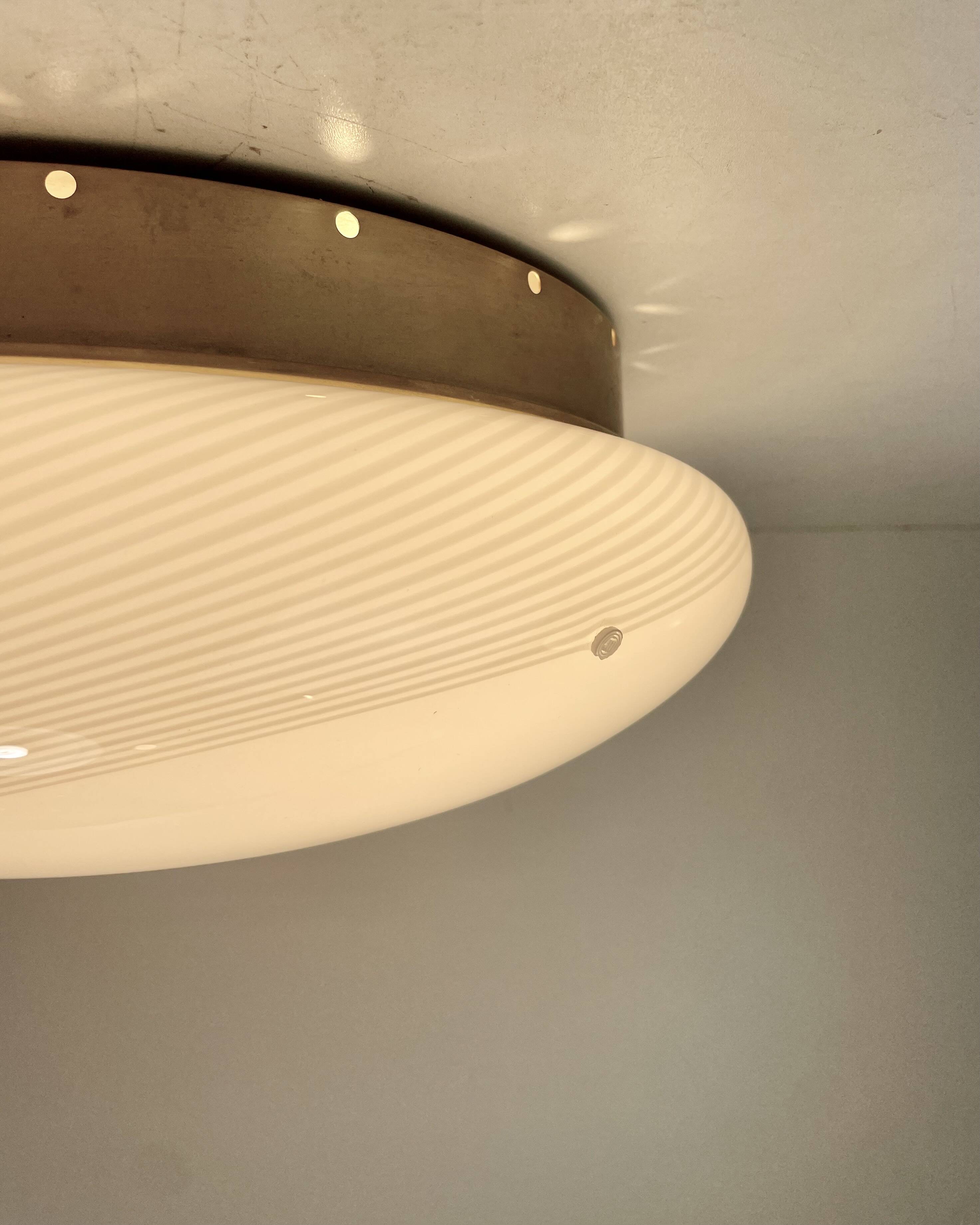 Murano Glass Ceiling Lamp by Lino Tagliapietra for La Murrina, Italy, 1970s