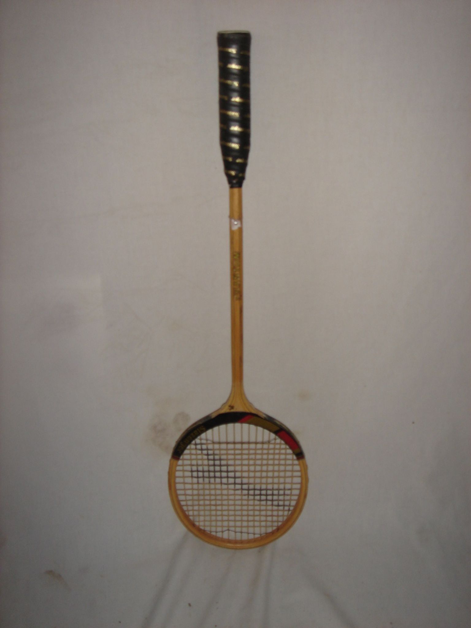 Ancienne raquette de squash en bois Slazenger Phantom de 1970