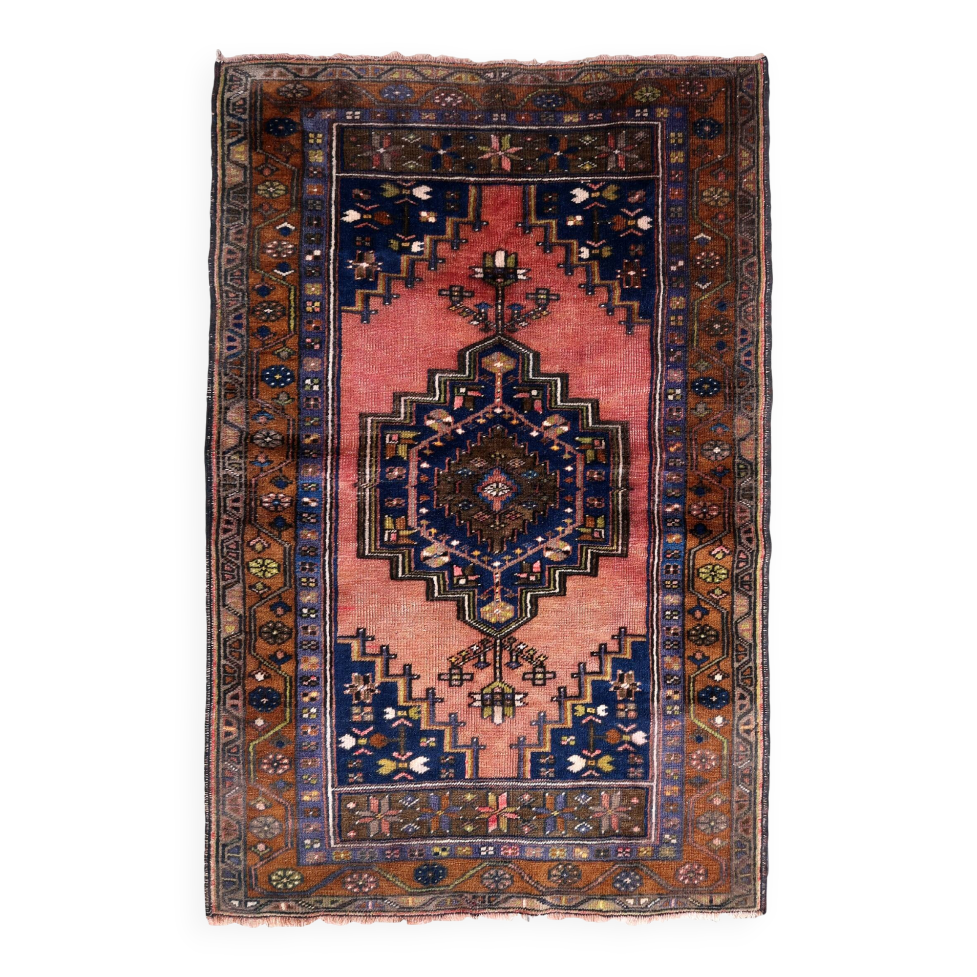 Tapis Vintage Baluch Fait Main en Laine – Années 1940 – 87 x 141 cm – Rug
