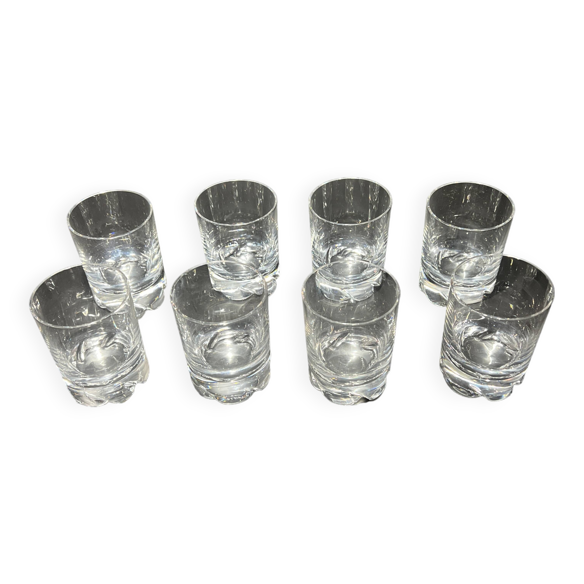 Box of eight cocktail glasses from the Daum brand