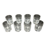 Box of eight cocktail glasses from the Daum brand