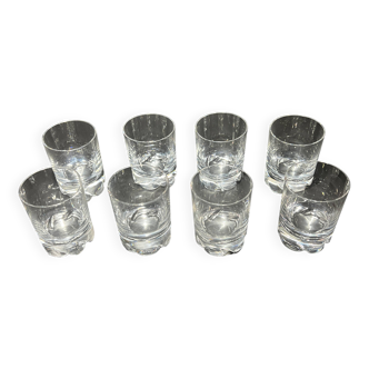 Box of eight cocktail glasses from the Daum brand