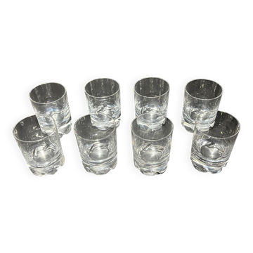 Box of eight cocktail glasses from the Daum brand