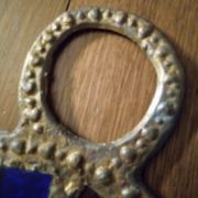 Lead and glass hand mirror