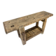Établi en bois industriel vintage, meuble de métier