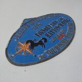 Old equestrian equestrian competition plate rally lorraine 1976