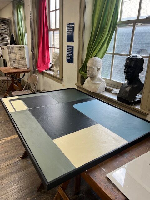 Abstract green table