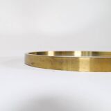 Round brass mirror from the mid-century by Glasmäster in Markaryd, Sweden, 1960s.