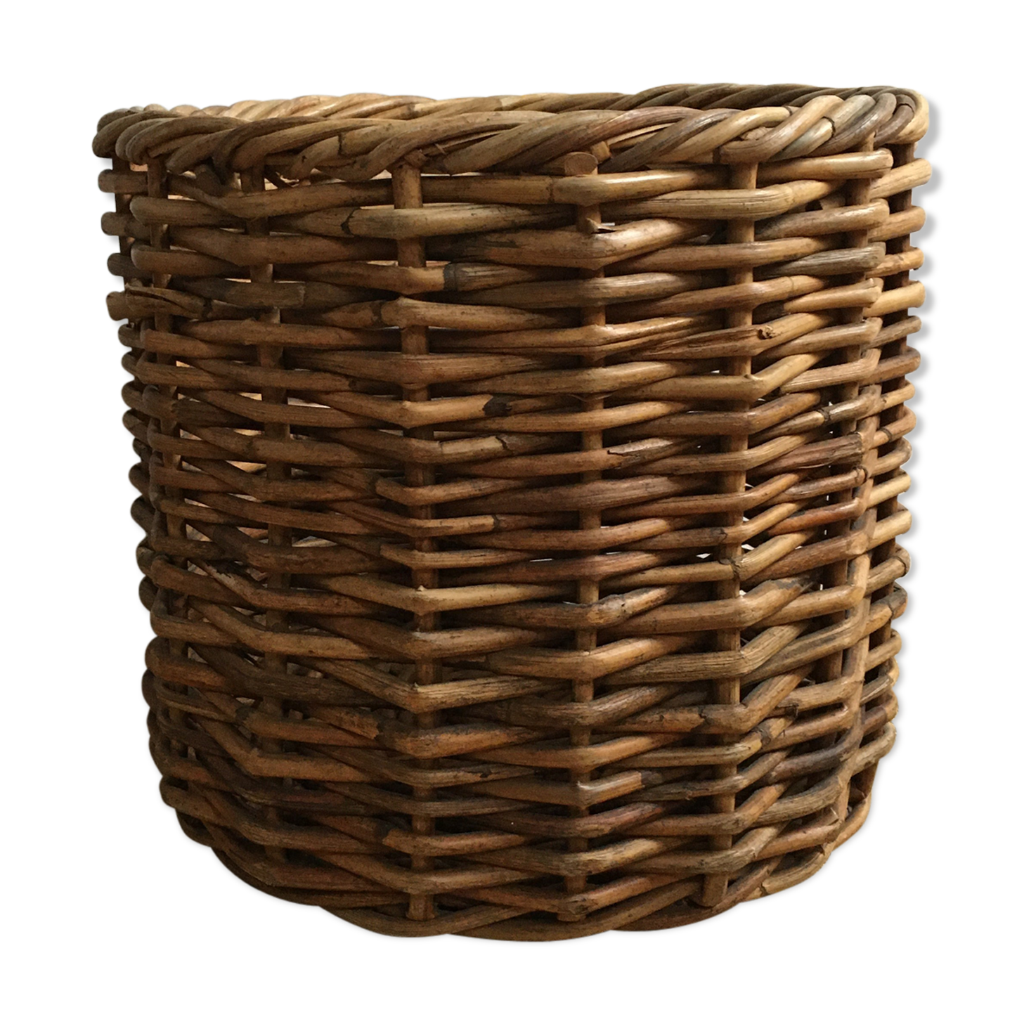 Rattan log basket