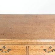 Large antique English blonde oak chest of drawers from the 18th century