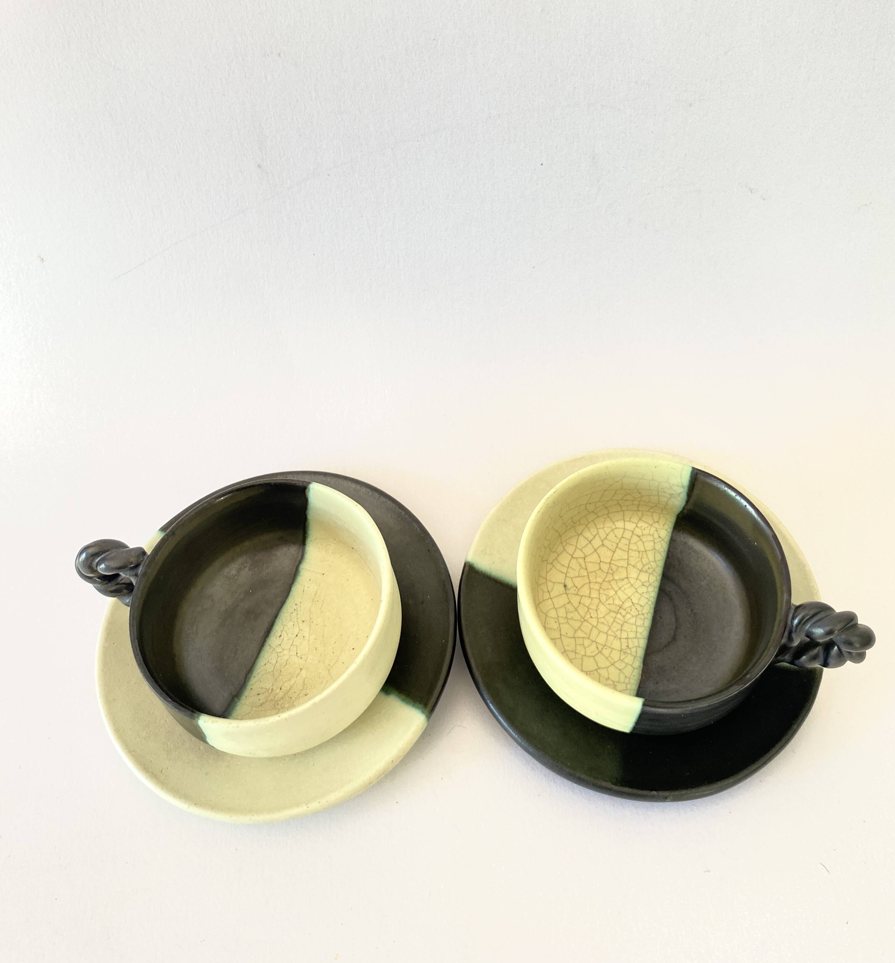 4 Cerenne Vallauris cups, 1950s