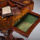 Table de couture Biedermeier en acajou, 1850