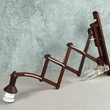 Scandinavian teak accordion lamp 1960