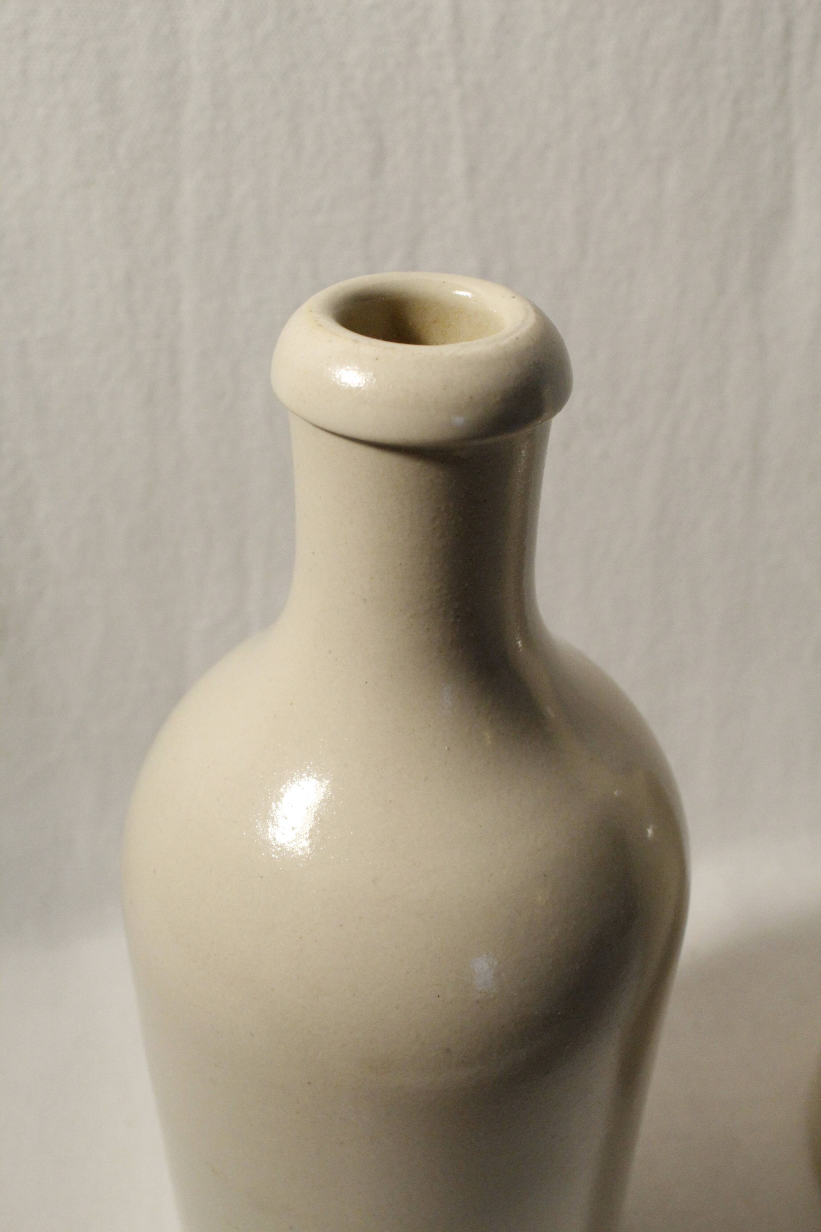 Set of 2 MKM bottles in stoneware - beige - 0,5L