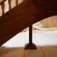 Model of an old wooden staircase, craftsmanship work.