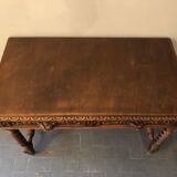 Carved wooden desk