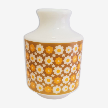 70's flower glass lampshade
