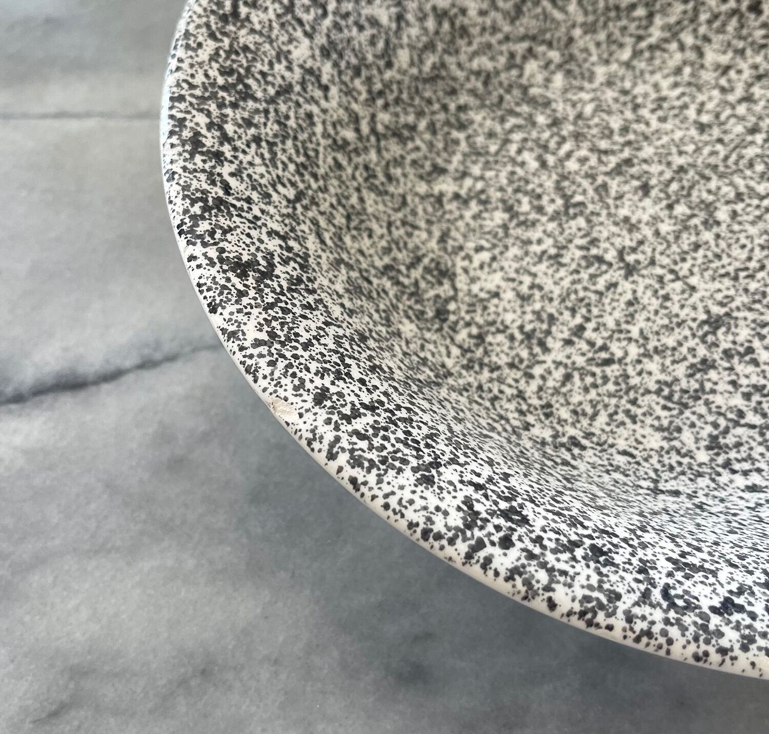 Italian speckled stoneware salad bowl