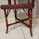 Ancienne chaise bistrot rotin rousseau avec plaque