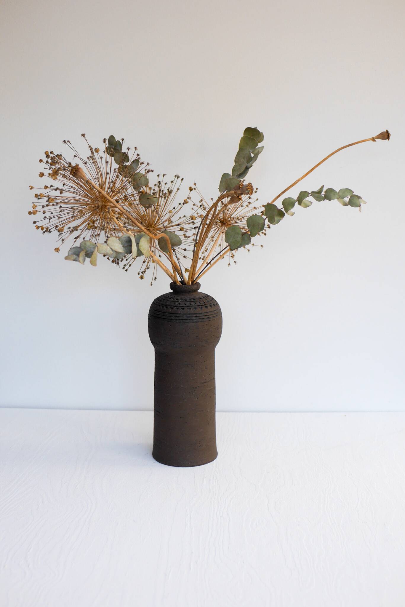 Modernist, earthenware ceramic vase by Inger Persson for Rörstrand, Sweden